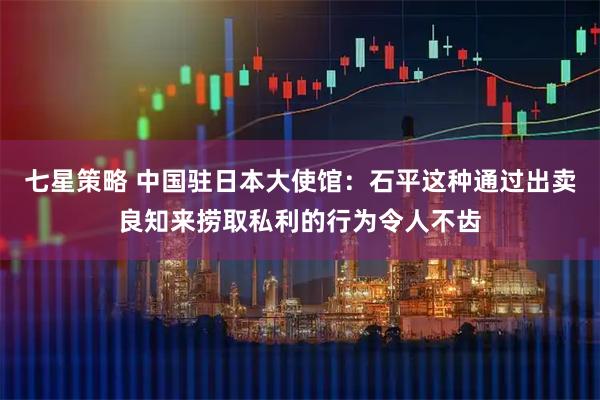 七星策略 中国驻日本大使馆：石平这种通过出卖良知来捞取私利的行为令人不齿