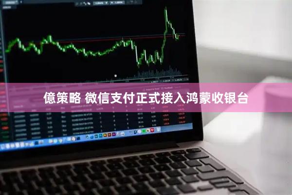 億策略 微信支付正式接入鸿蒙收银台